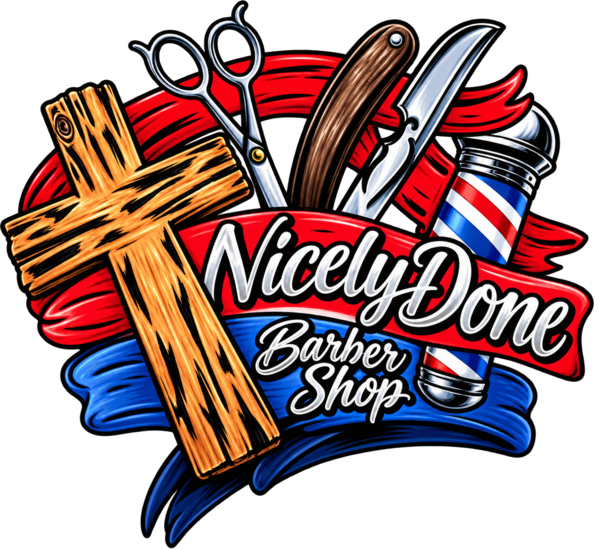 Nicely Done Barber Shop logo
